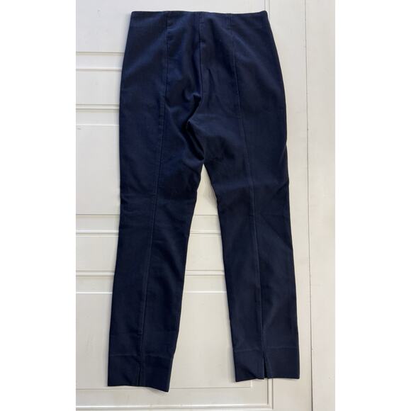 Vince Womens Tapered Pull On Pants Size Medium Navy Blue Stretch Side Zip - Picture 7 of 7